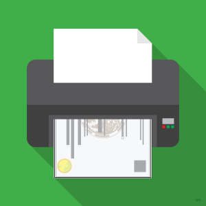 license printing illustration