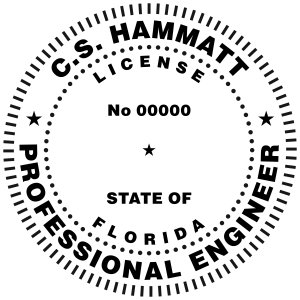 Example of a Florida Professional Engineer seal