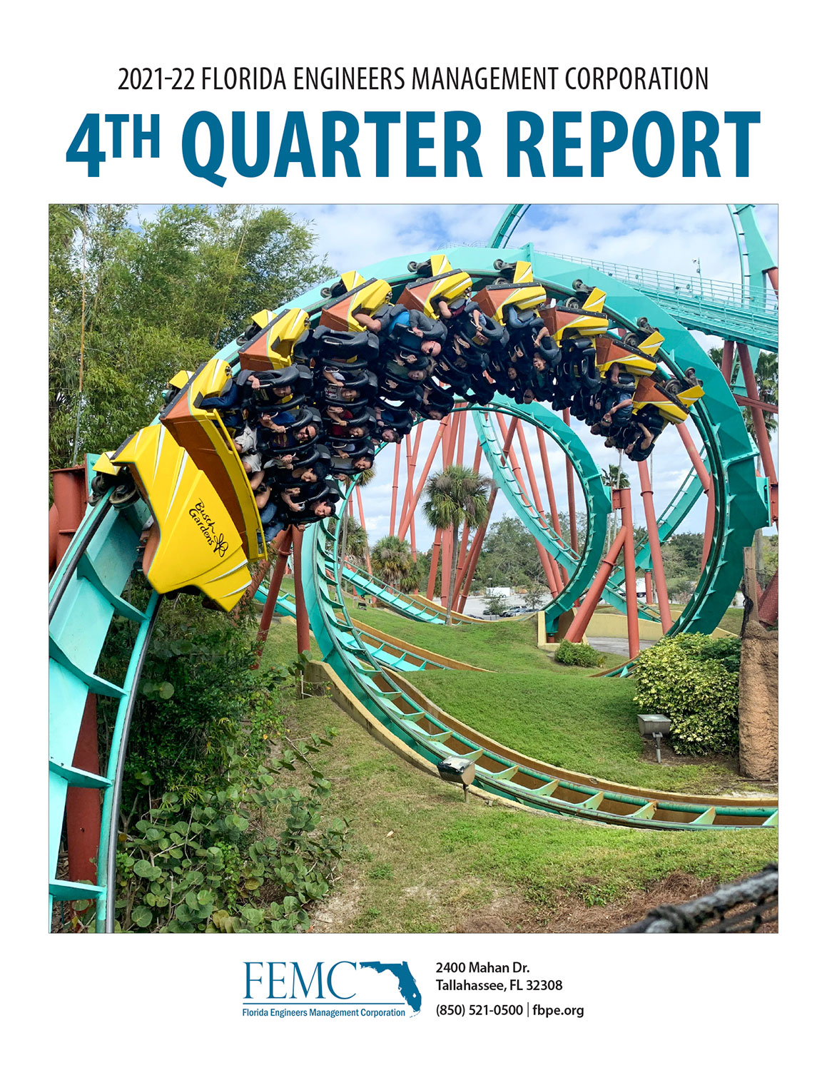 The cover of the 2021-22 Florida Engineers Management Corporation 4th Quarter Report