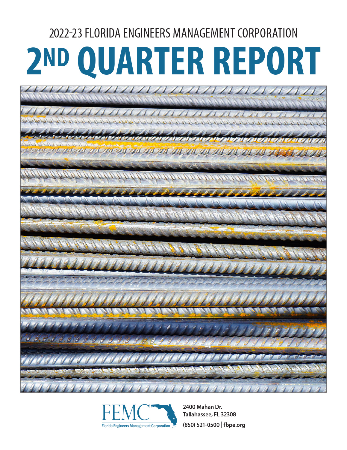 The cover of the 2022-23 Florida Engineers Management Corporation 2nd Quarter Report