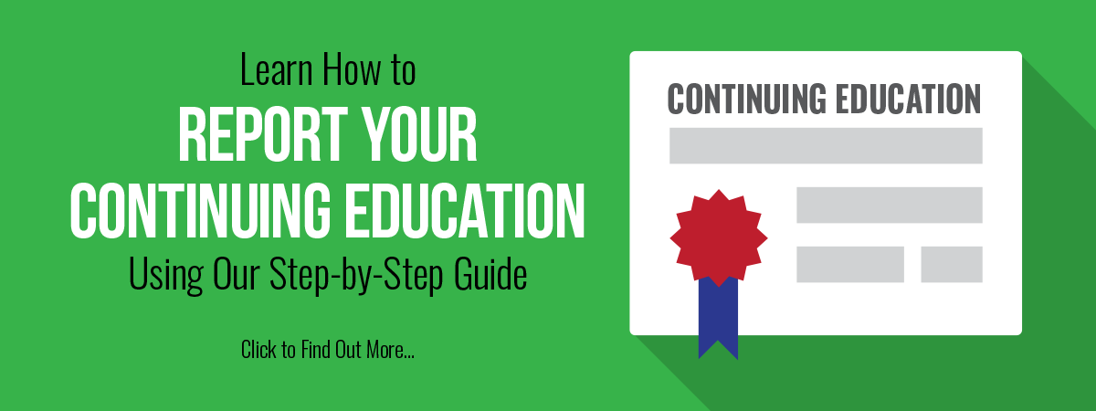 How to Report Your Continuing Education