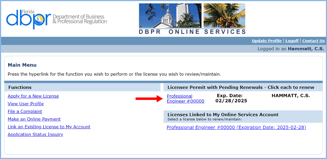 Licensure renewal step-by-step