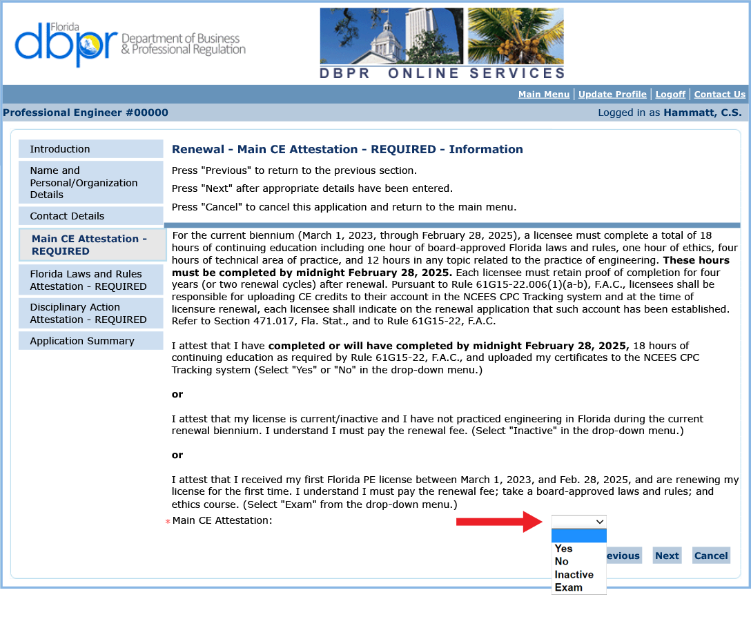 Licensure renewal step-by-step