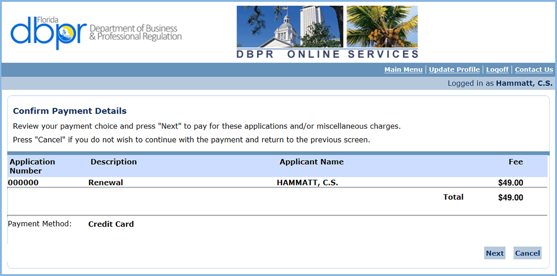 Licensure renewal step-by-step