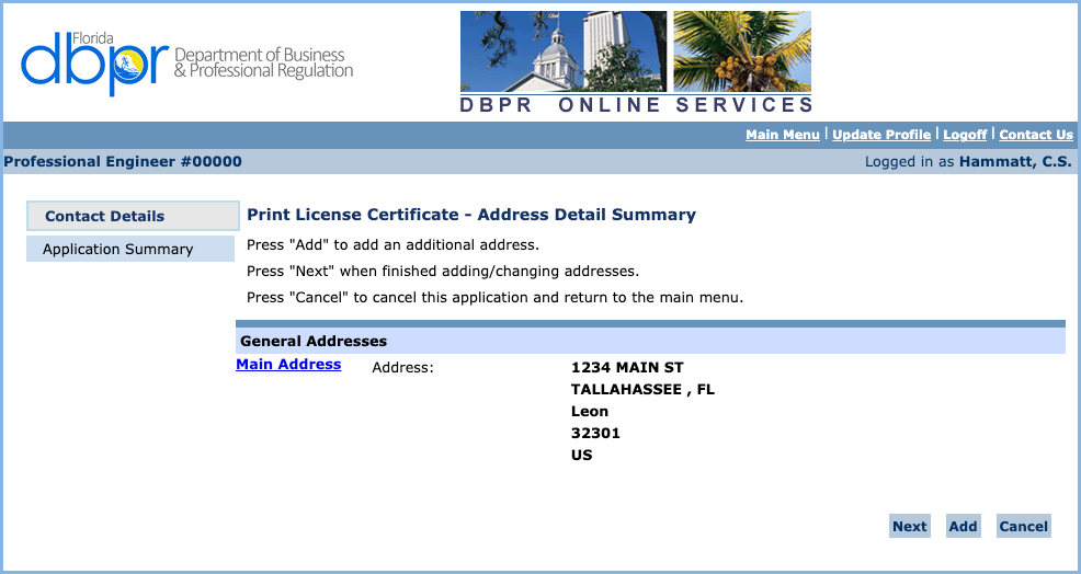 Printing your license instructions
