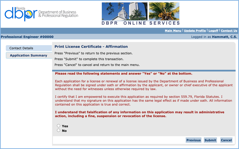 Printing your license instructions