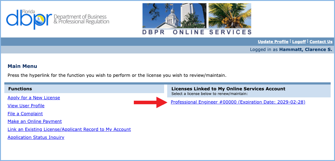 License printing step-by-step