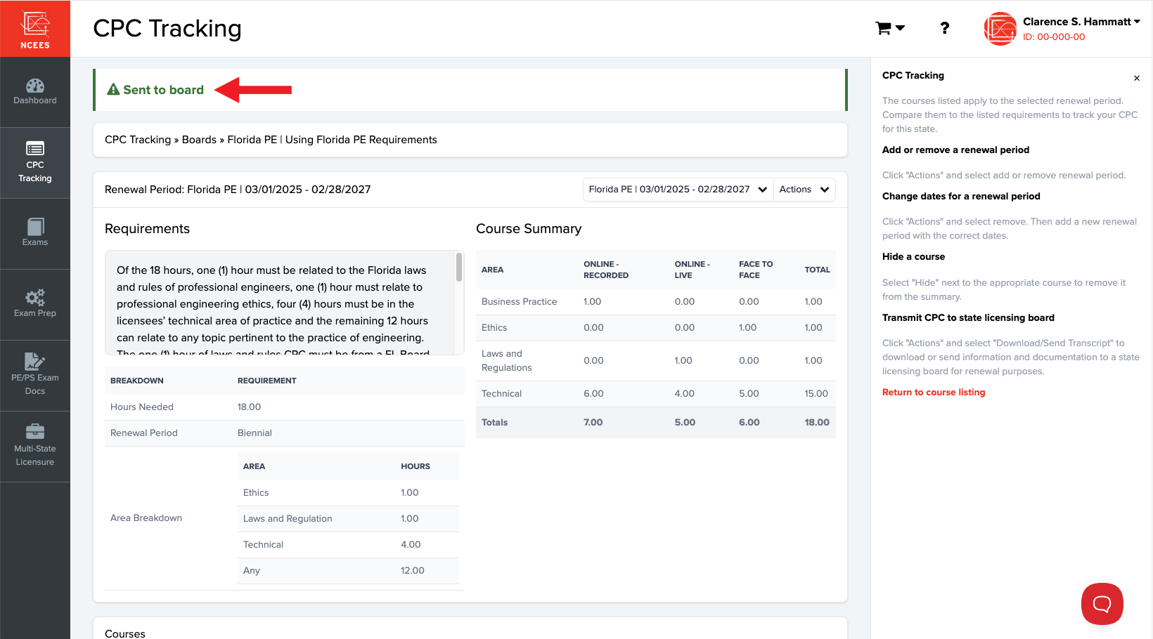 NCEES CPC Tracking instructions