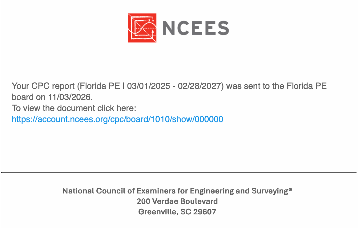 NCEES CPC Tracking instructions